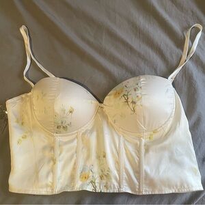fashion nova bustier top Artistic Feels Satin Corset Top - Off White/combo